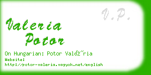 valeria potor business card